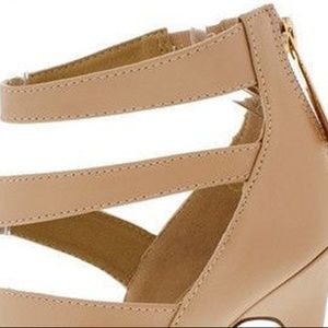 The Shoe Loft Shoes - Seraphina Nude Strappy Open Toe Heel The Shoe Loft Shoes - Seraphina Nude Strappy Open Toe Heel